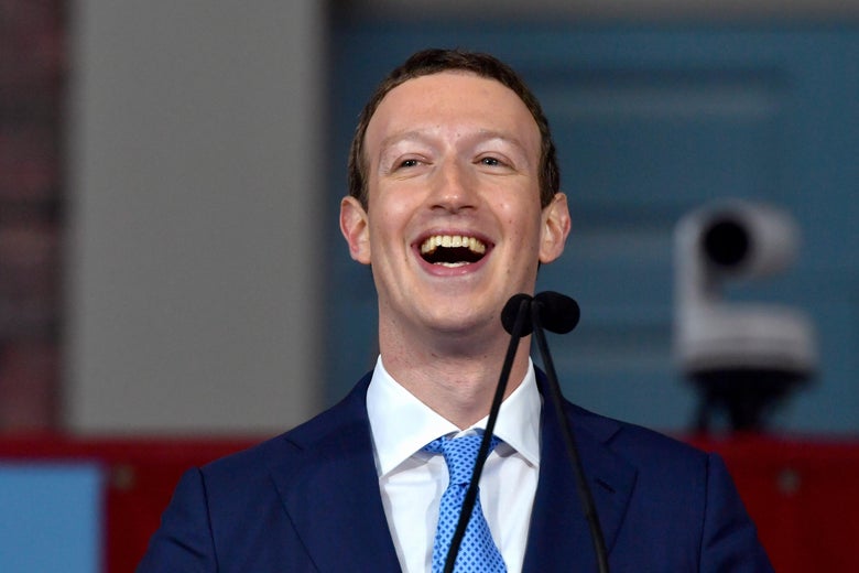 CAMBRIDGE, MA - MAY 25: Facebook Founder and CEO Mark Zuckerberg delivers the commencement address at the Alumni Exercises at Harvard's 366th commencement exercises on May 25, 2017 in Cambridge, Massachusetts. Zuckerberg studied computer science at Harvard before leaving to move Facebook to Paolo Alto, CA. He returned to the campus this week to his former dorm room and live streamed his visit. (Photo by Paul Marotta/Getty Images)
